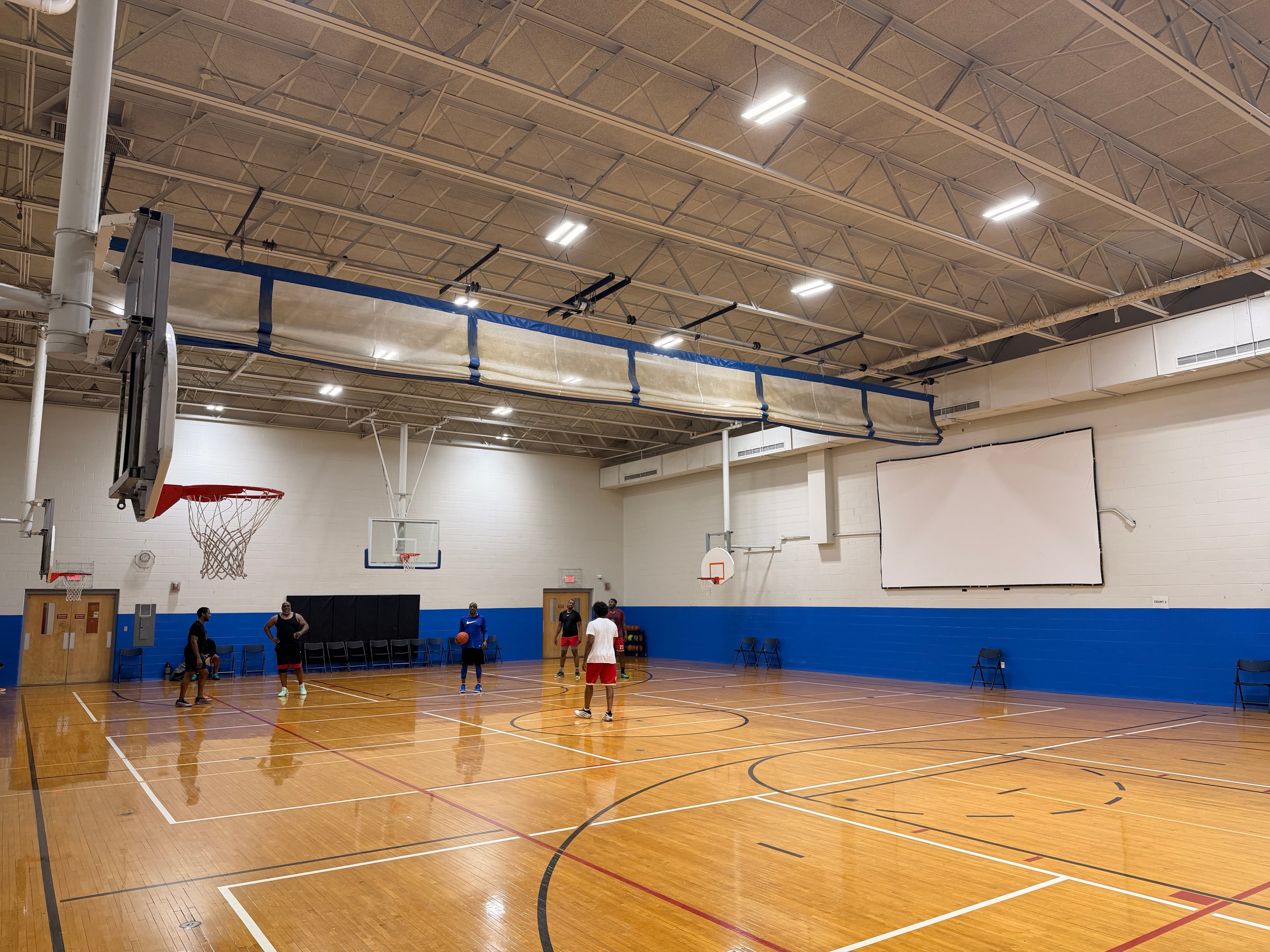 Full-court gym for leagues and pick-up.