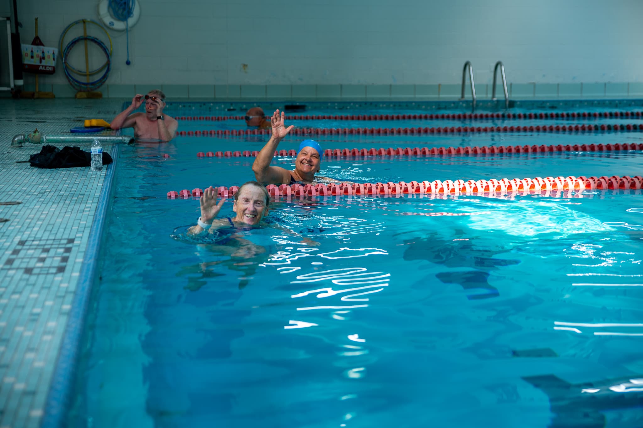 Two indoor pools. Swim all year.