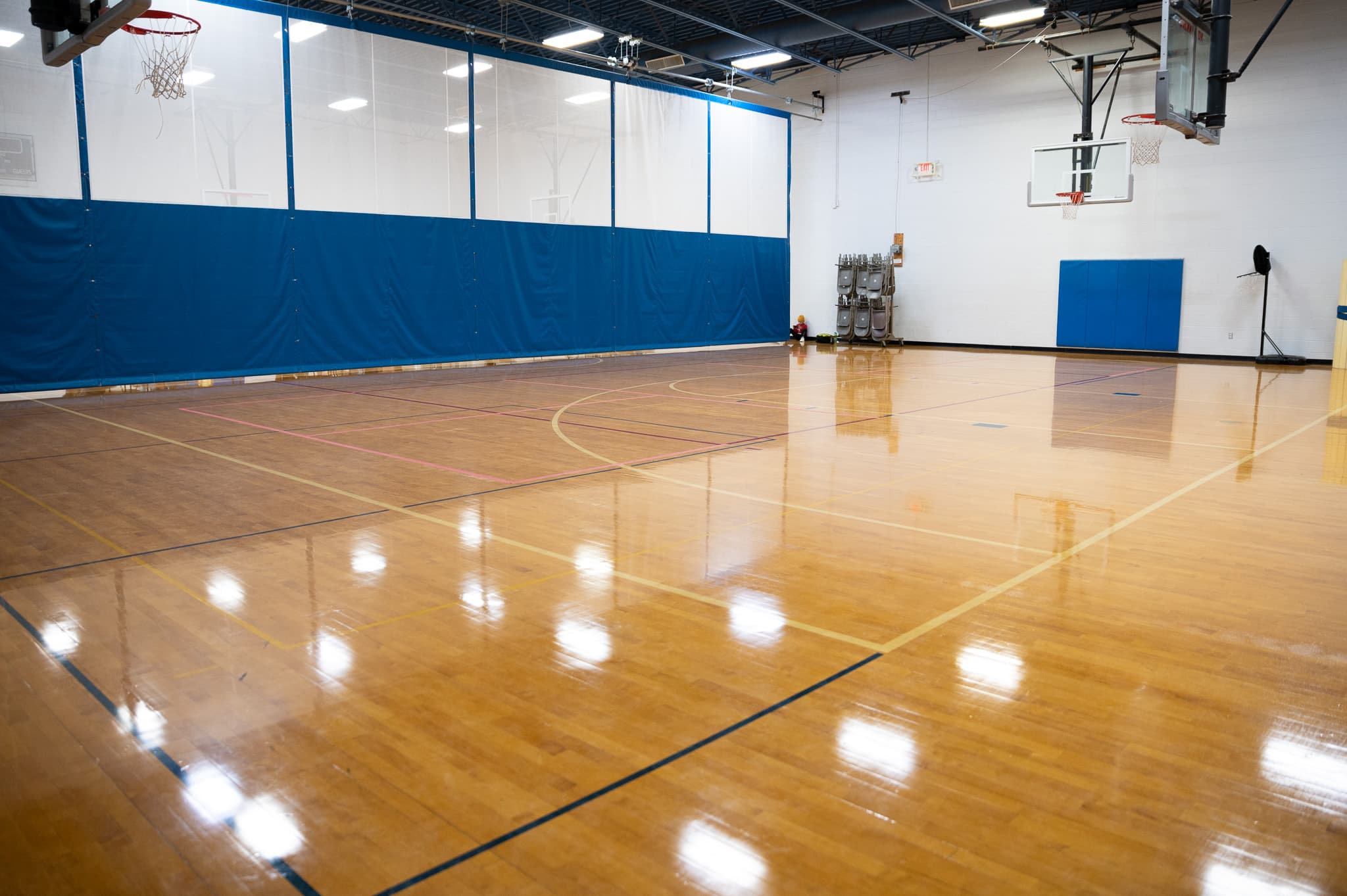 Full-court gym and youth leagues.