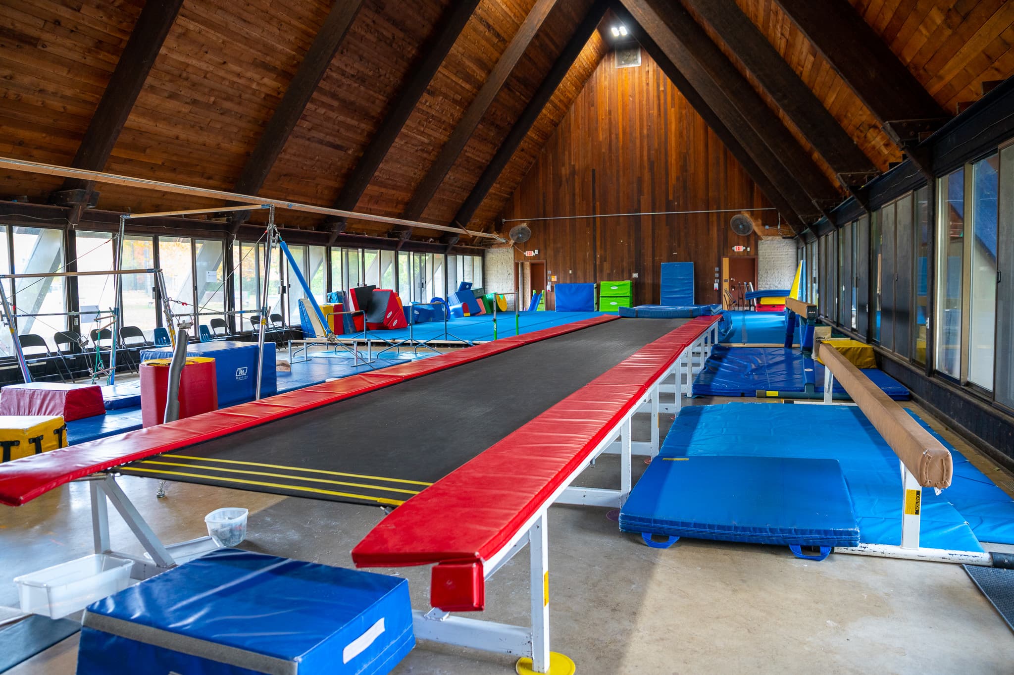 A full gymnastics center in the historic Lodge.